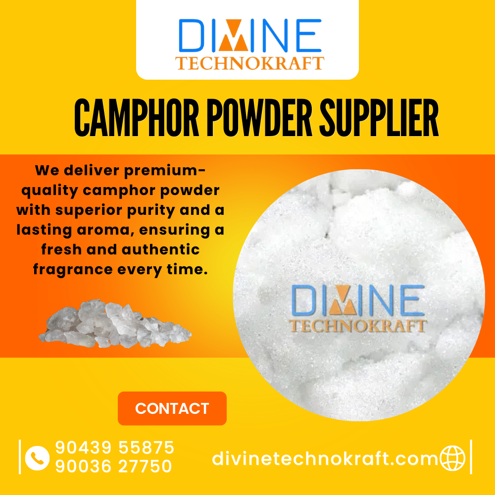 Camphor Powder Supplier in Tamilnadu – Divine Technokraft