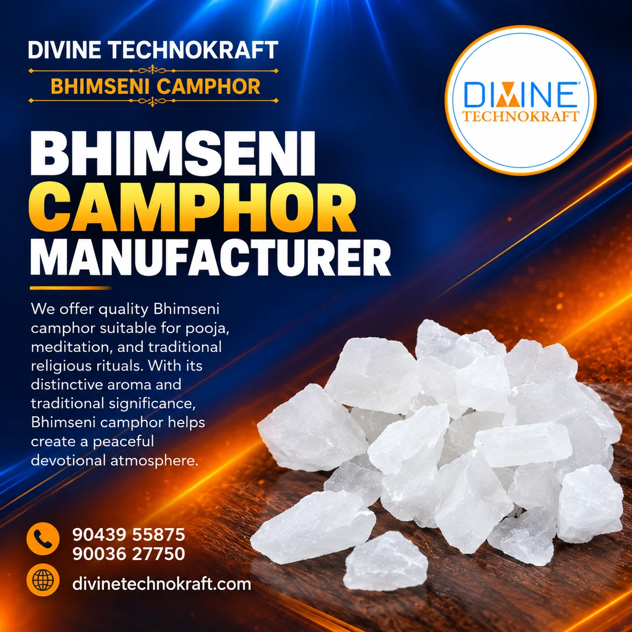 Bhimseni Camphor Manufacturer in Coimbatore